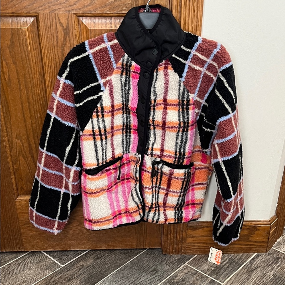 FP Movement by Free People Rocky Ridge Printed Fleece Jacket, NWT
